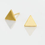 Boucles D'oreilles Puces Anne-berengere Triangle Or Jaune - Clous d'oreilles Femme | Histoire d&rsquo;Or