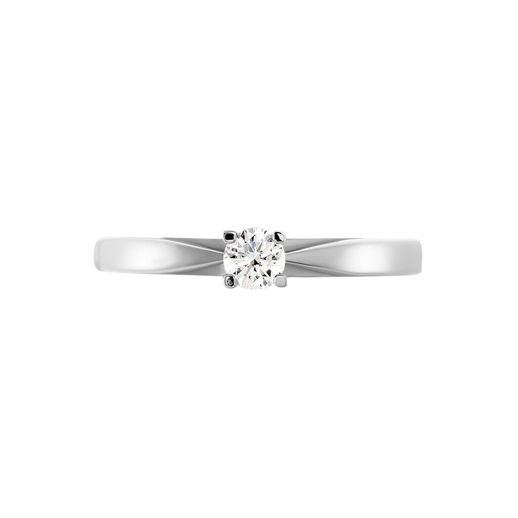 Bague Solitaire Celina Or Blanc Diamant - Bagues solitaires Femme | Histoire d’Or