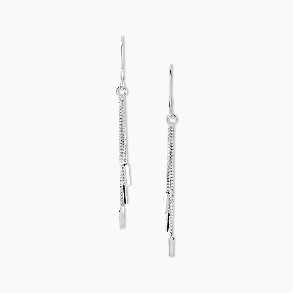Boucles D'oreilles Pendantes Ginevra Argent Blanc - Boucles d'oreilles fantaisie Femme | Histoire d’Or