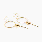 Boucles D'oreilles Pendantes Solaire Or Jaune - Boucles d'oreilles pendantes Femme | Histoire d&rsquo;Or