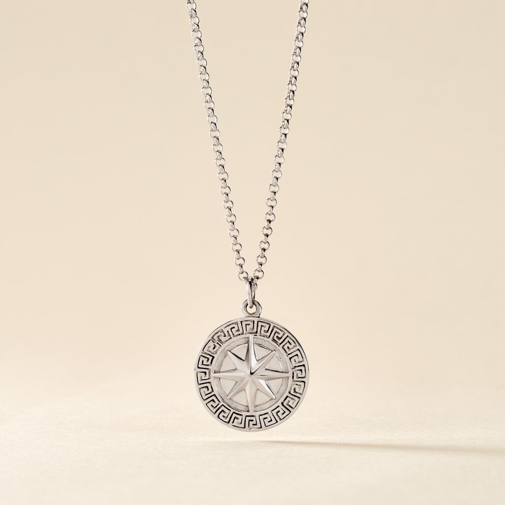 Collier North Argent Blanc - Colliers Homme | Histoire d’Or
