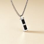 Collier Messy Acier Blanc - Colliers fantaisie Homme | Histoire d&rsquo;Or