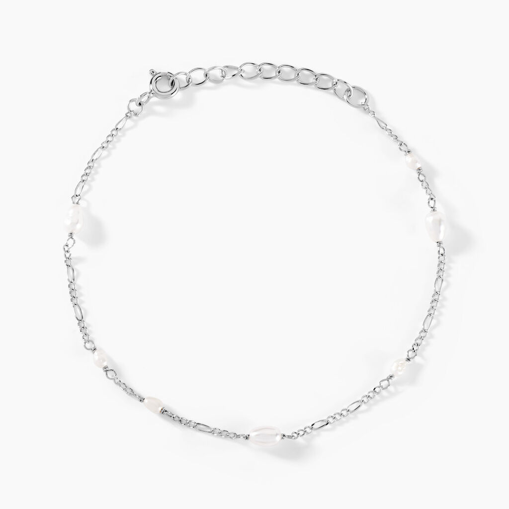 Bracelet Onassis Argent Blanc Perle De Culture - Bracelets Femme | Histoire d’Or