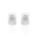 Demi Creoles Argent Blanc Cyrilla - Boucles d'oreilles cr&eacute;oles Femme | Histoire d&rsquo;Or