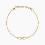 Bracelet Cladie Argent Dor&eacute; A L'Or 750/1000 Oxyde De Zirconium - Bracelets Femme | Histoire d&rsquo;Or
