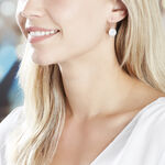 Boucles D'oreilles Puces Alexine Argent Blanc Oxyde De Zirconium - Boucles d'oreilles fantaisie Femme | Histoire d&rsquo;Or