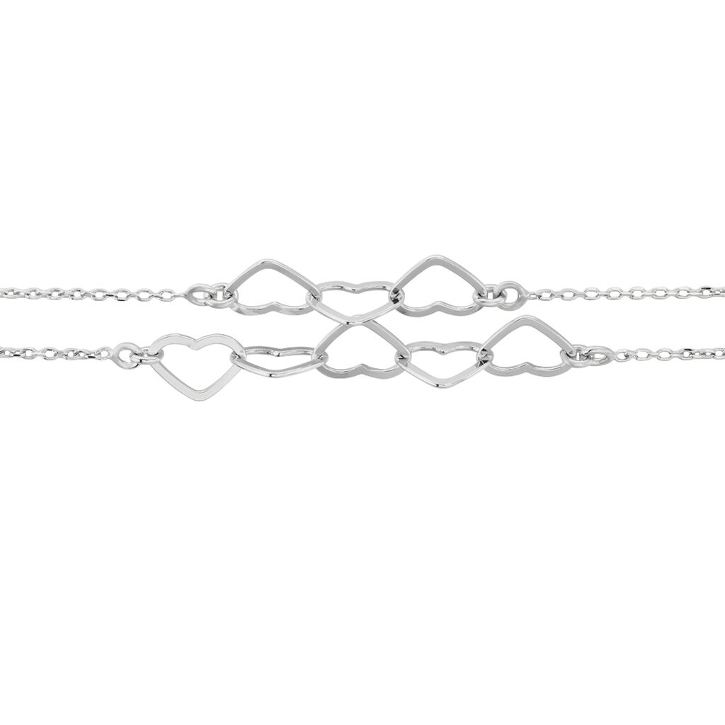 Bracelet Chiara Argent Blanc - Bracelets Coeur Femme | Histoire d’Or