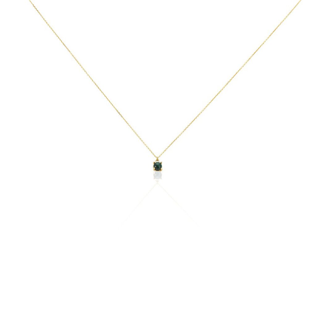 Collier Campsis Or Jaune Malachite - Colliers Femme | Histoire d’Or