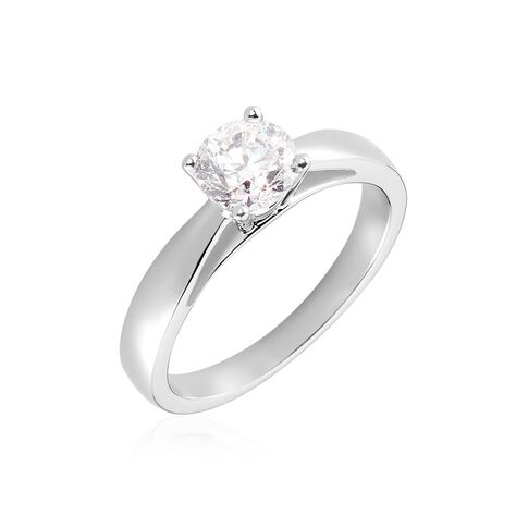 Bague Solitaire Iris Or Blanc Diamant - Bagues solitaires Femme | Histoire d’Or