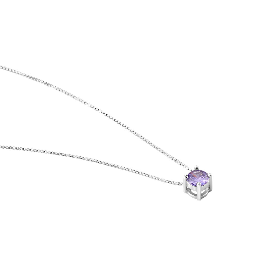 Collier Solitaire Argent Blanc Rio Santa Teresa Oxyde De Zirconium - Colliers fantaisie Femme | Histoire d’Or