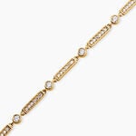 Bracelet Plaqu&eacute; Or Epilobe Oxydes De Zirconium - Bracelets Femme | Histoire d&rsquo;Or