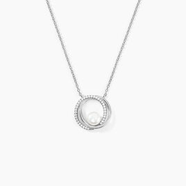 Collier Laury Argent Blanc Perle De Culture Et Oxyde De Zirconium - Colliers fantaisie Femme | Histoire d’Or