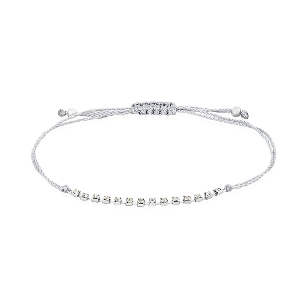 Bracelet Kelynaae Argent Blanc Oxyde De Zirconium - Bracelets cordon Femme | Histoire d&rsquo;Or