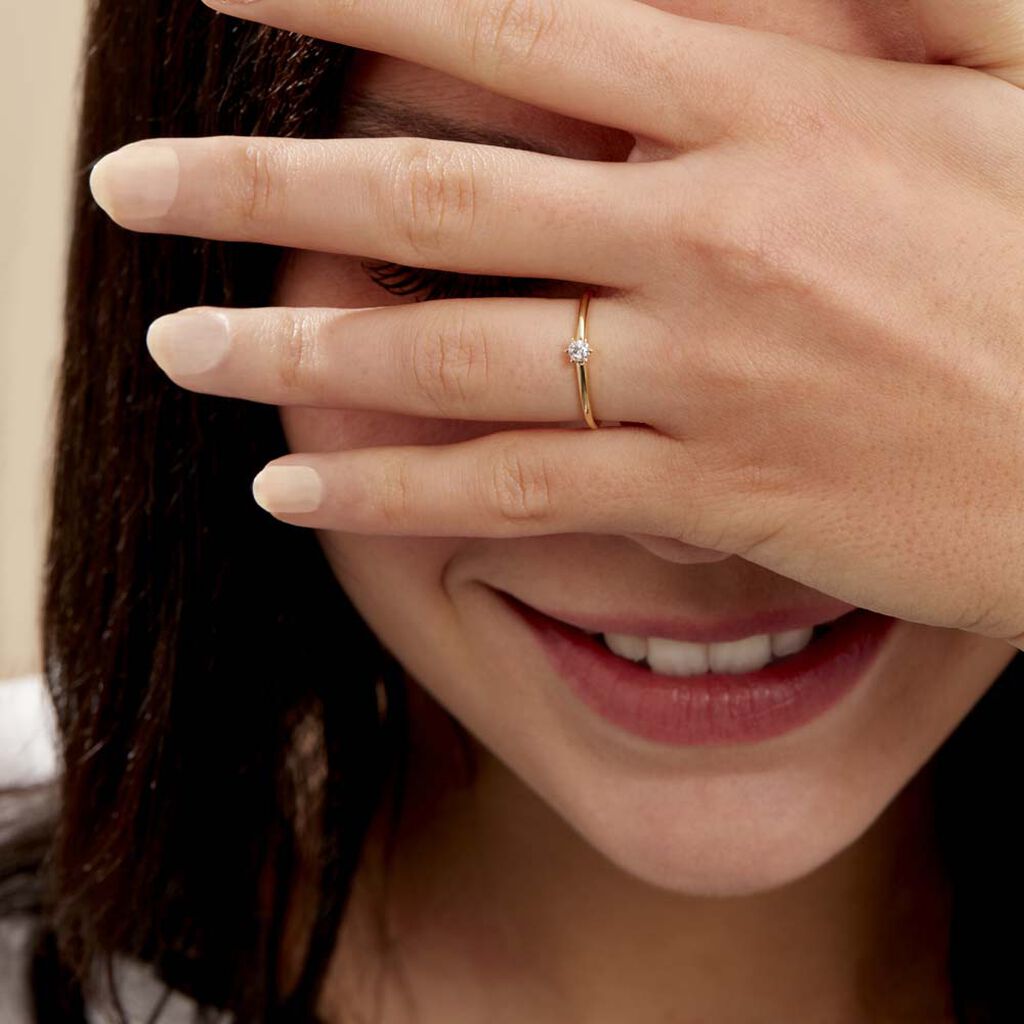 Bague Solitaire Samantha Or Jaune Diamant - Bagues solitaires Femme | Histoire d’Or