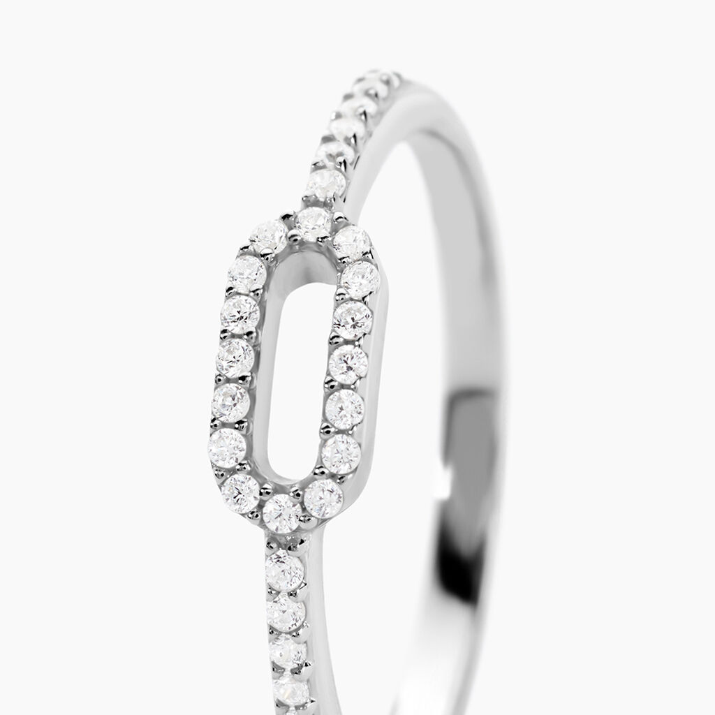 Bague Pytha Argent Blanc Oxyde De Zirconium - Bagues avec pierre Femme | Histoire d&rsquo;Or