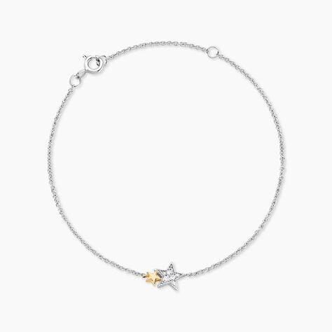Bracelet Or Jaune Argent Blanc Oxyde De Zirconium - Bracelets Femme | Histoire d&rsquo;Or