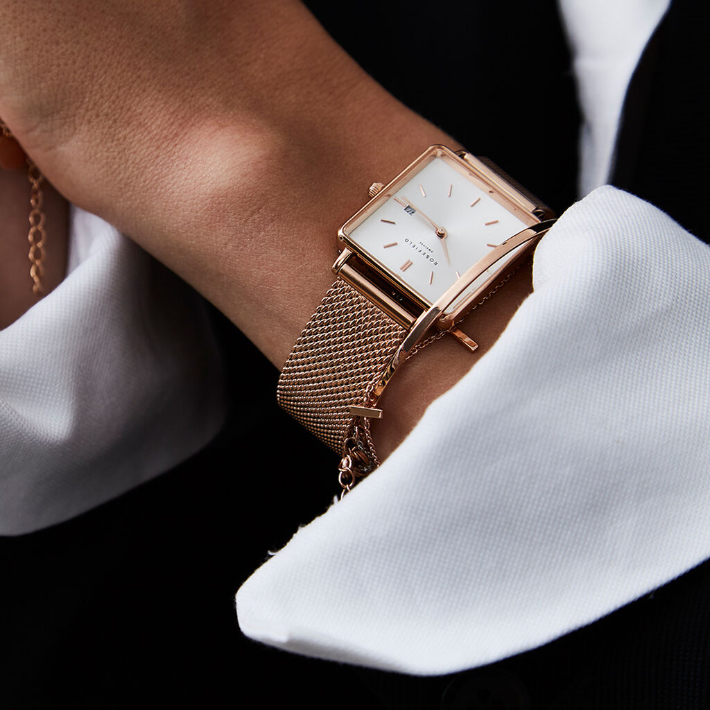 Montre Rosefield The Boxy Blanc - Montres Femme | Histoire d’Or