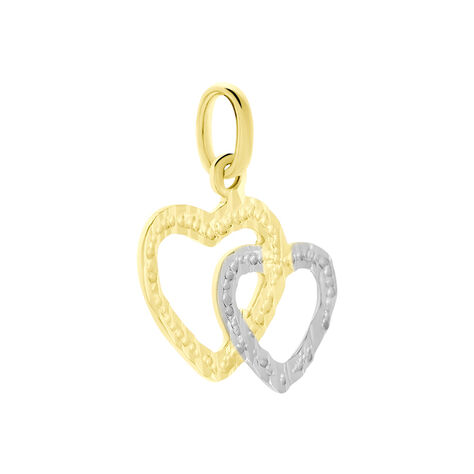 Pendentif Eudocie Coeurs Ciseles Or Bicolore - Pendentifs Coeur Femme | Histoire d’Or