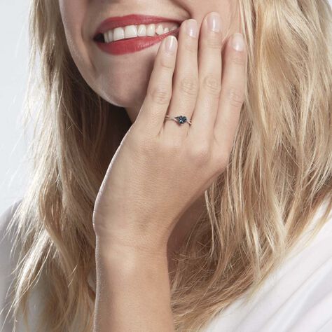 Bague Clothilde Or Blanc Topaze Et Oxyde De Zirconium - Bagues solitaires Femme | Histoire d’Or