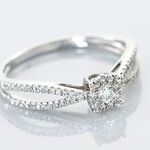 Bague Orphee Or Blanc Diamant - Bagues avec pierre Femme | Histoire d&rsquo;Or