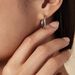 Créoles Argent Blanc Olympia - Boucles d'oreilles créoles Femme | Histoire d’Or