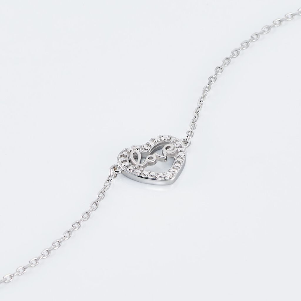 Bracelet Delicata Argent Blanc Oxyde De Zirconium - F&ecirc;te des m&egrave;res Femme | Histoire d&rsquo;Or