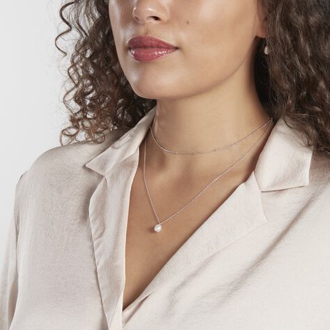 Collier Savino Argent Perle De Culture - Colliers doubles et triples chaînes Femme | Histoire d’Or
