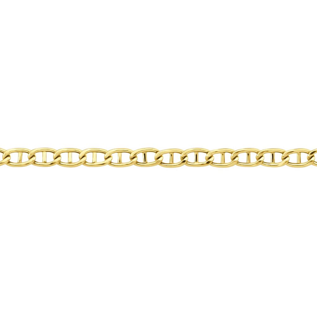 Collier Capucin Or Jaune Maille Marine Plate - Chaines Homme | Histoire d’Or