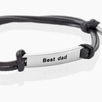 Bracelet Todd Acier Blanc - Bracelets cordon Homme | Histoire d&rsquo;Or