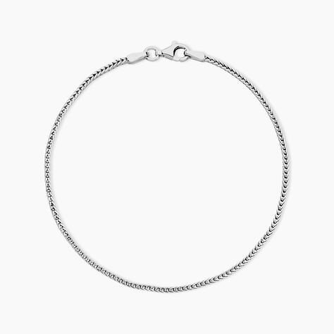 Bracelet Nino Argent Blanc - Bracelets cha&icirc;ne Homme | Histoire d&rsquo;Or