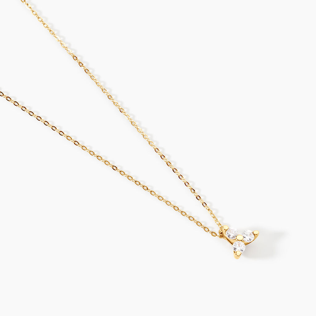Collier Alpertti Or Jaune Oxyde De Zirconium - F&ecirc;te des m&egrave;res Femme | Histoire d&rsquo;Or