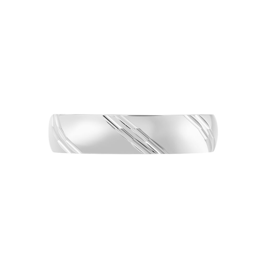 Alliance Soriya Demi Jonc Classique Argent Blanc - Alliances Famille | Histoire d’Or