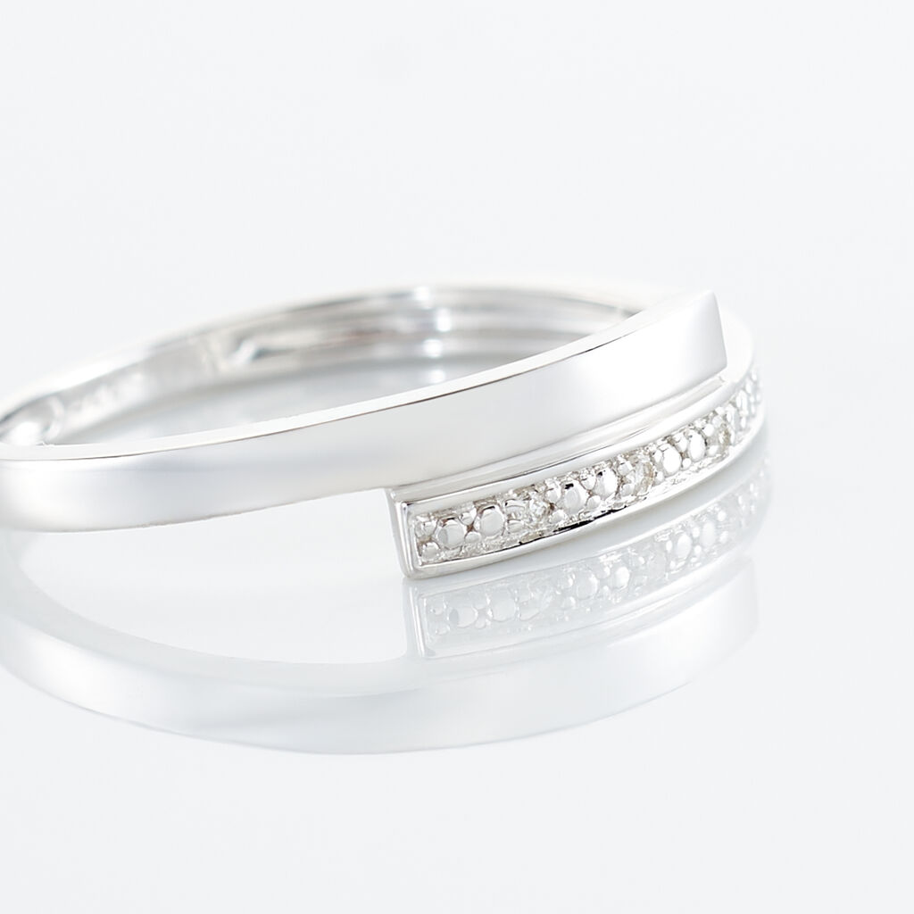 Bague Abigaelle Or Blanc Diamant - Bagues avec pierre Femme | Histoire d’Or