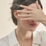 Bague Marie-eva Or Blanc Topaze Et Oxyde De Zirconium - Bagues solitaires Femme | Histoire d&rsquo;Or