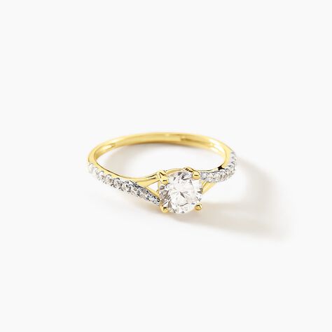 Bague Evita Or Jaune Oxyde De Zirconium - Bagues solitaires Femme | Histoire d’Or