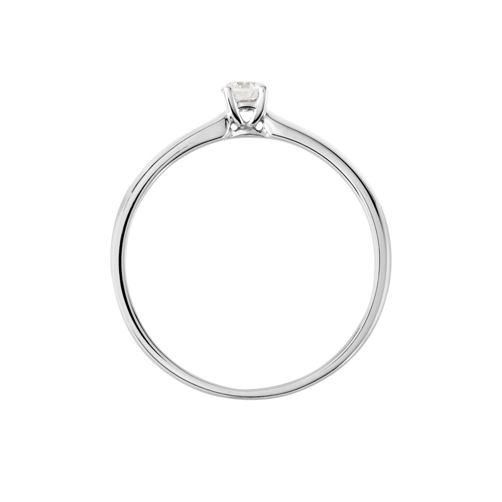 Bague Solitaire Flora Or Blanc Diamant - Bagues solitaires Femme | Histoire d’Or