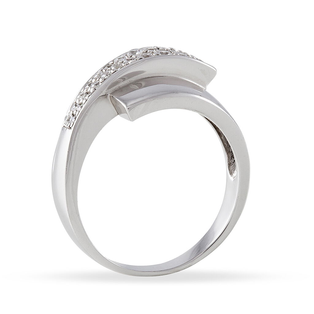 Bague Rabiye Argent Blanc Oxyde De Zirconium - Bagues avec pierre Femme | Histoire d’Or