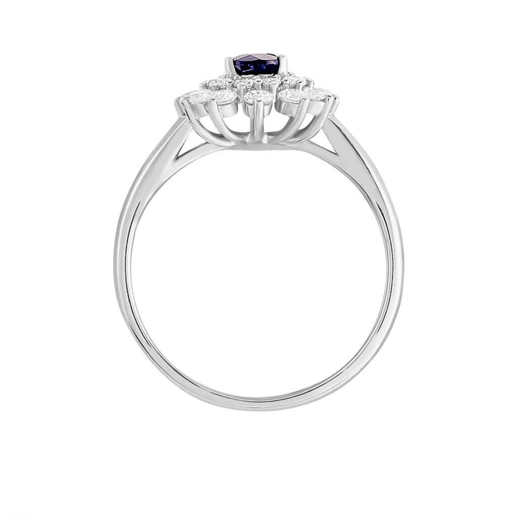 Bague Ivan Or Blanc Saphir Et Diamant - Bagues solitaires Femme | Histoire d’Or