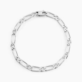 Bracelet Anilo Maille Alternee 1/1 Argent Blanc - Bracelets chaîne Homme | Histoire d’Or