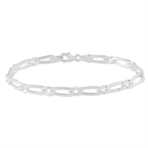 Bracelet Anilo Maille Alternee 1/1 Argent Blanc - Bracelets chaîne Homme | Histoire d’Or