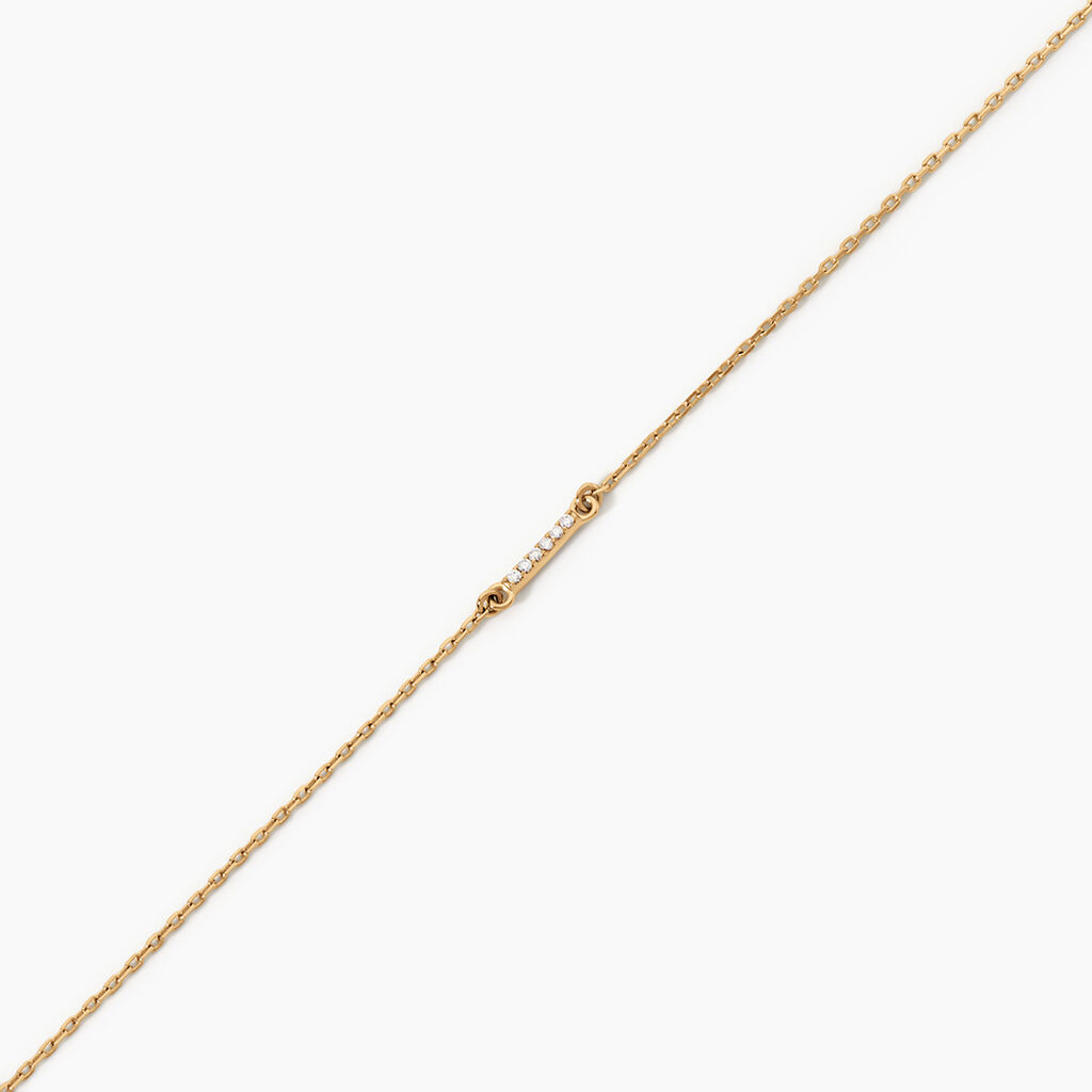 Bracelet Carmelia Plaqu&eacute; Or Jaune Oxyde De Zirconium - Bracelets Femme | Histoire d&rsquo;Or