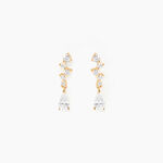 Boucles D'oreilles Pendantes Cegolene Or Jaune Oxyde De Zirconium - Boucles d'oreilles pendantes Femme | Histoire d&rsquo;Or