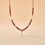 Collier Attila Acier Dor&eacute; Quartz Jade - Colliers fantaisie Femme | Histoire d&rsquo;Or