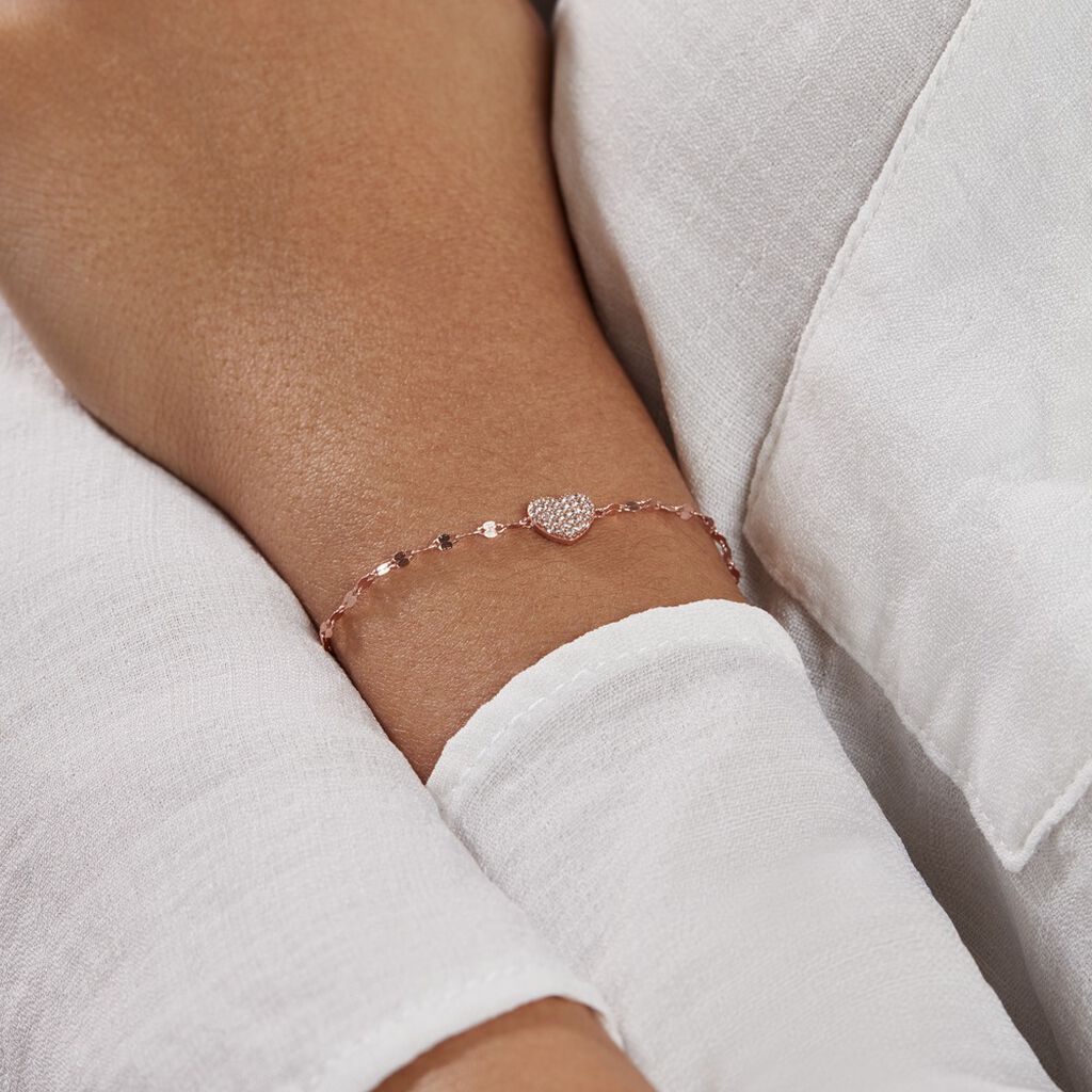 Bracelet Argent Rose Varinia Oxydes De Zirconium - Bracelets fantaisie Femme | Histoire d’Or