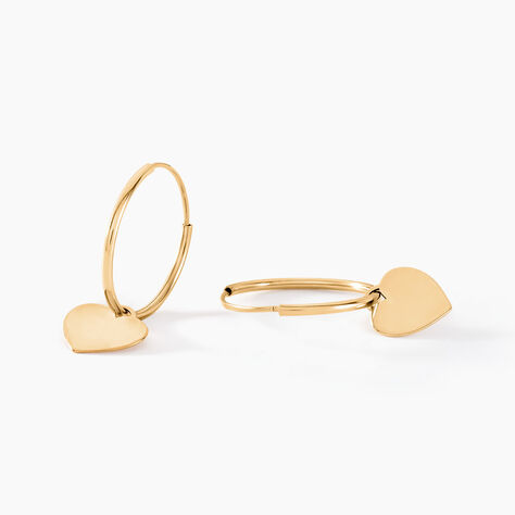 Créoles Belita Or Jaune - Boucles d'Oreilles Coeur Femme | Histoire d’Or
