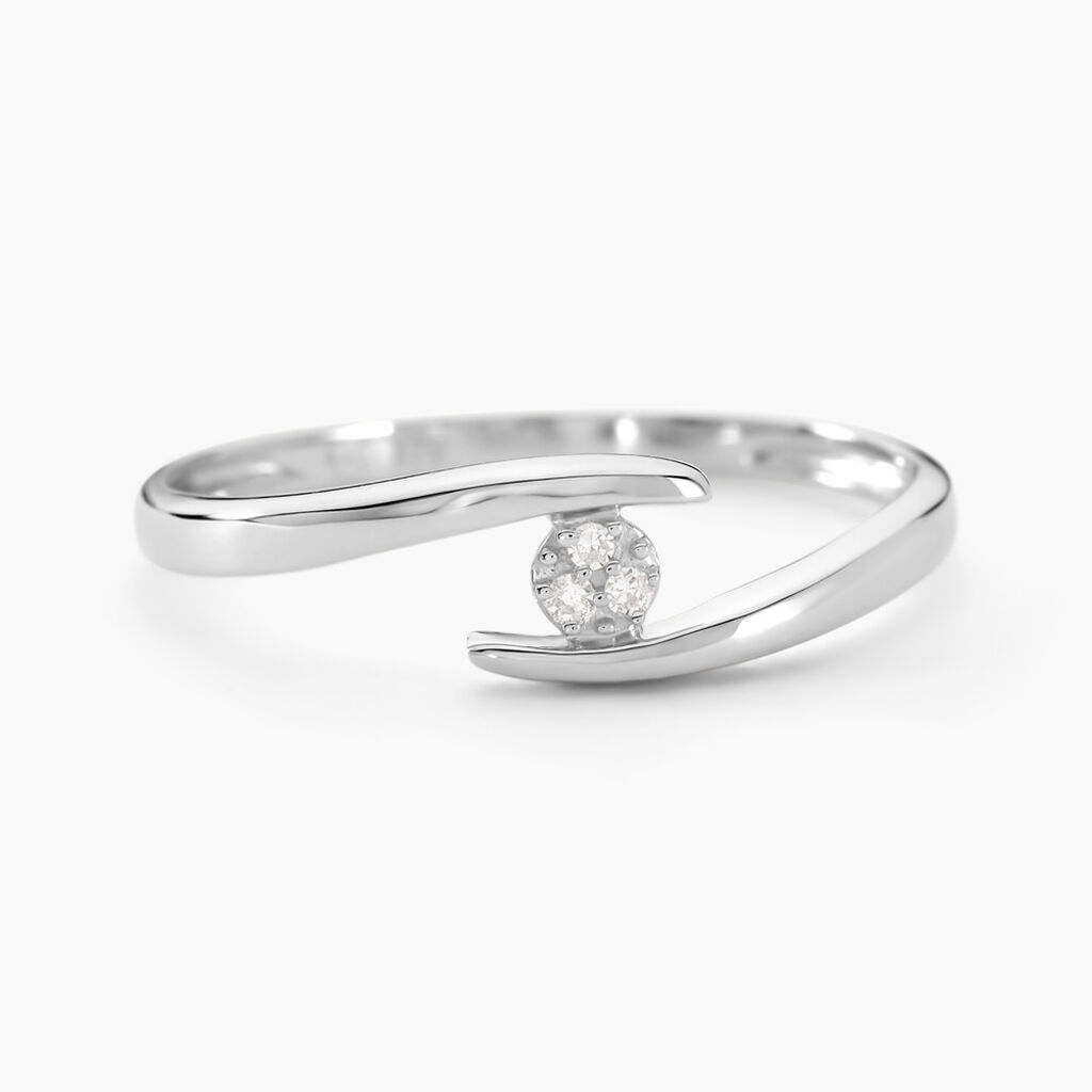 Bague Nolah Or Blanc Diamant - Bagues solitaires Femme | Histoire d’Or