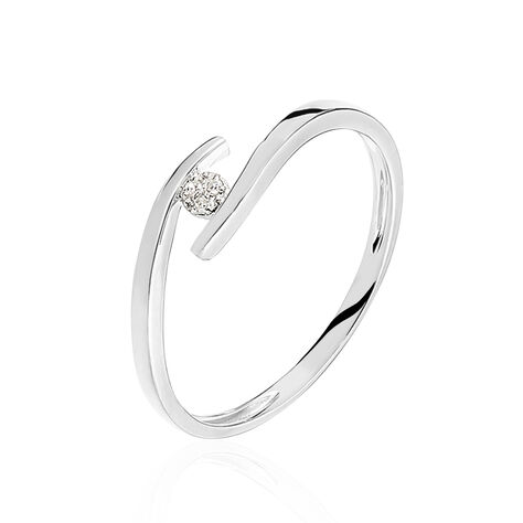 Bague Nolah Or Blanc Diamant - Bagues solitaires Femme | Histoire d’Or