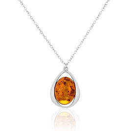 Collier Clemmy Argent Blanc Ambre - Colliers fantaisie Femme | Histoire d’Or