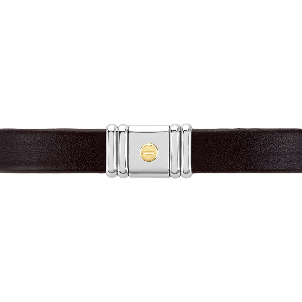 Bracelet Jourdan Cuir Marron - Bracelets Homme | Histoire d’Or