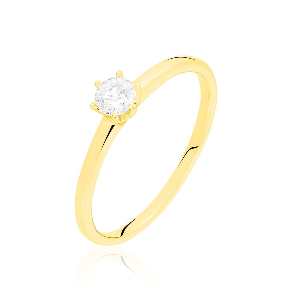 Bague Solitaire Seynabou Or Jaune Diamant - Bagues solitaires Femme | Histoire d’Or